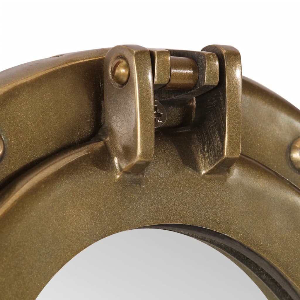 vidaXL Καθρέφτης Φινιστρίνι Τοίχου Ø38 εκ. από Αλουμίνιο και Γυαλί