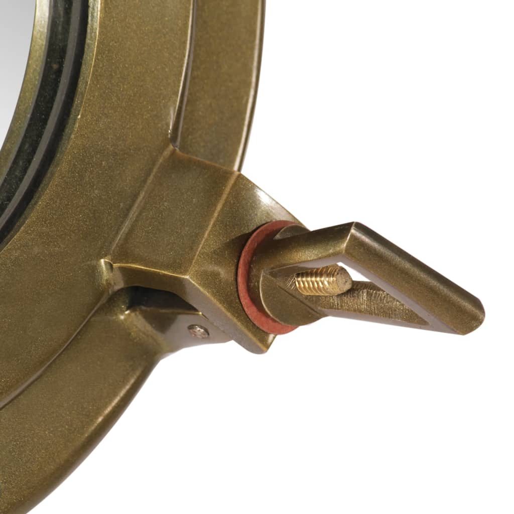 vidaXL Καθρέφτης Φινιστρίνι Τοίχου Ø38 εκ. από Αλουμίνιο και Γυαλί