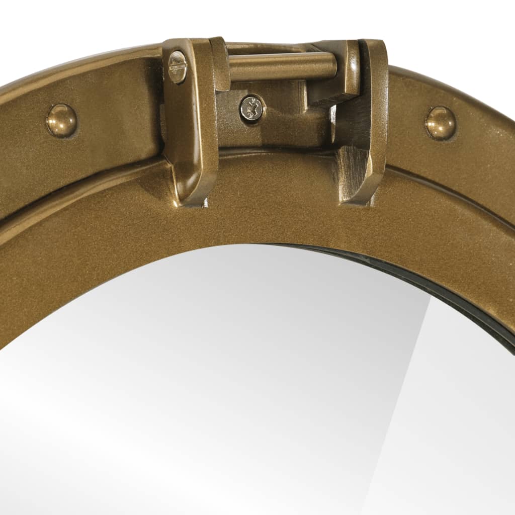 vidaXL Καθρέφτης Φινιστρίνι Τοίχου Ø50 εκ. από Αλουμίνιο και Γυαλί