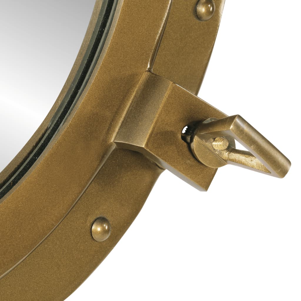 vidaXL Καθρέφτης Φινιστρίνι Τοίχου Ø50 εκ. από Αλουμίνιο και Γυαλί