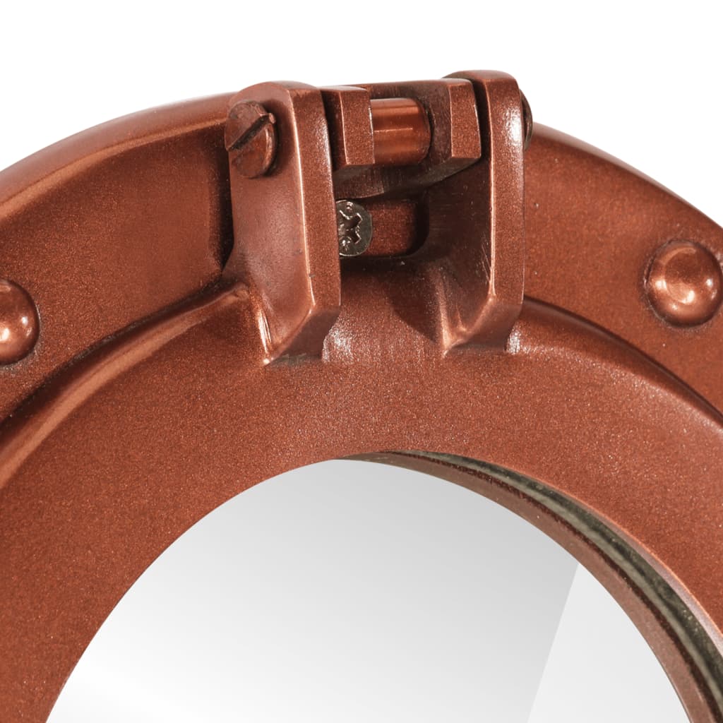 vidaXL Καθρέφτης Φινιστρίνι Τοίχου Ø38 εκ. από Αλουμίνιο και Γυαλί