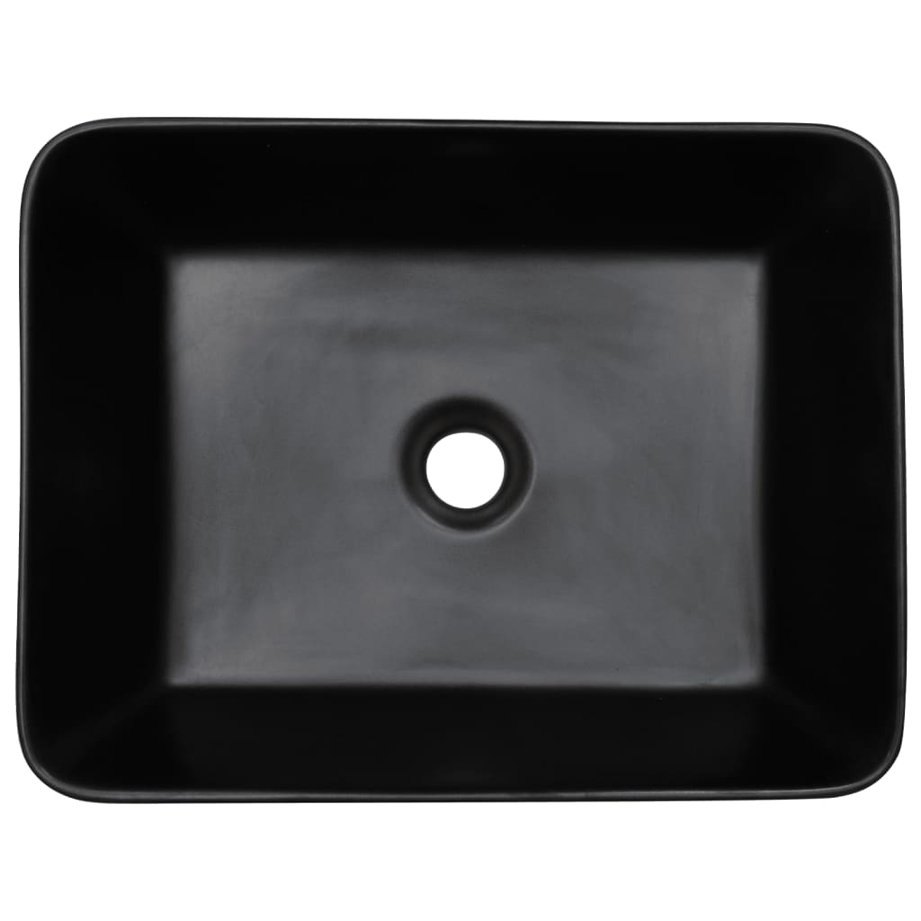 vidaXL Νιπτήρας Ορθογώνιος Μαύρος/Μπλε 46 x 35,5 x 13,5 εκ. Κεραμικός