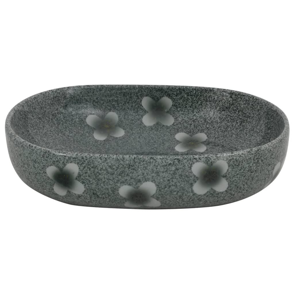 vidaXL Νιπτήρας Οβάλ Μπλε 59x40x14 εκ. Κεραμικός