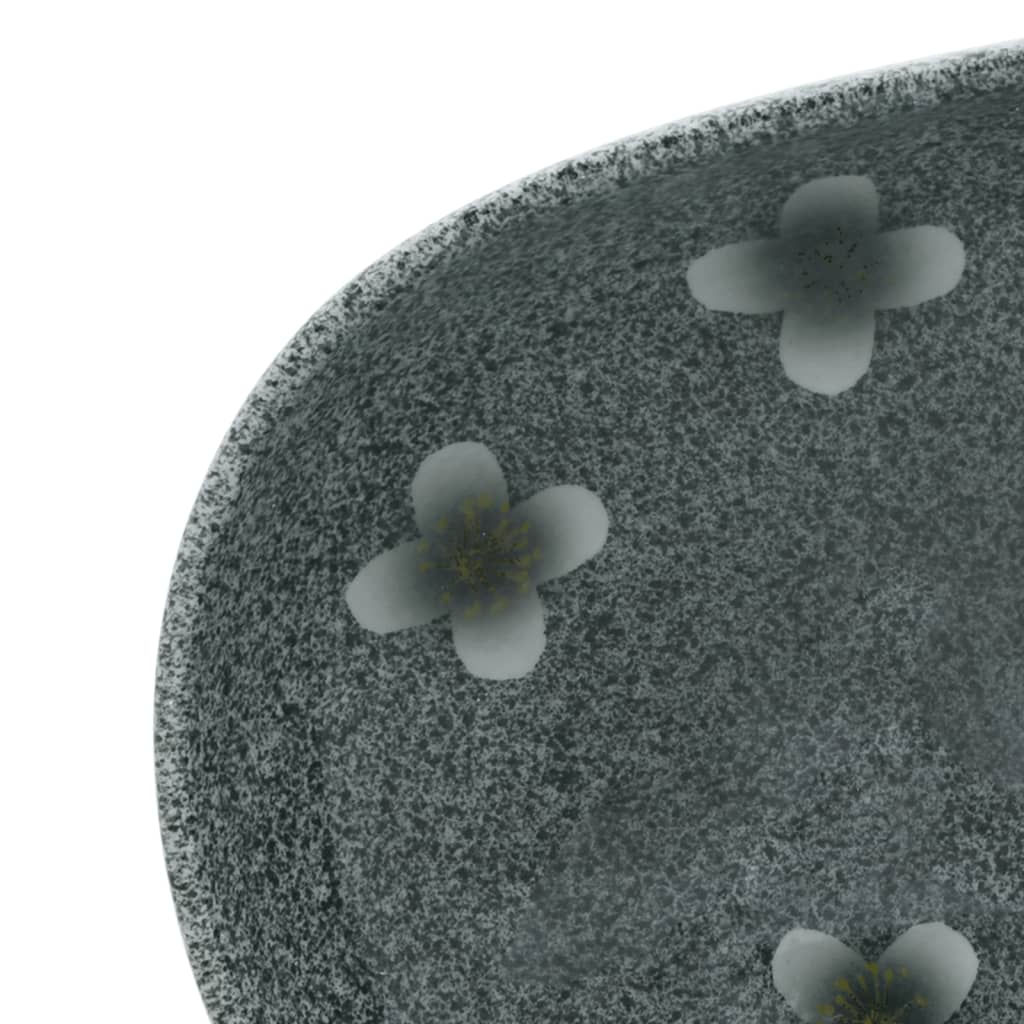 vidaXL Νιπτήρας Οβάλ Μπλε 59x40x14 εκ. Κεραμικός