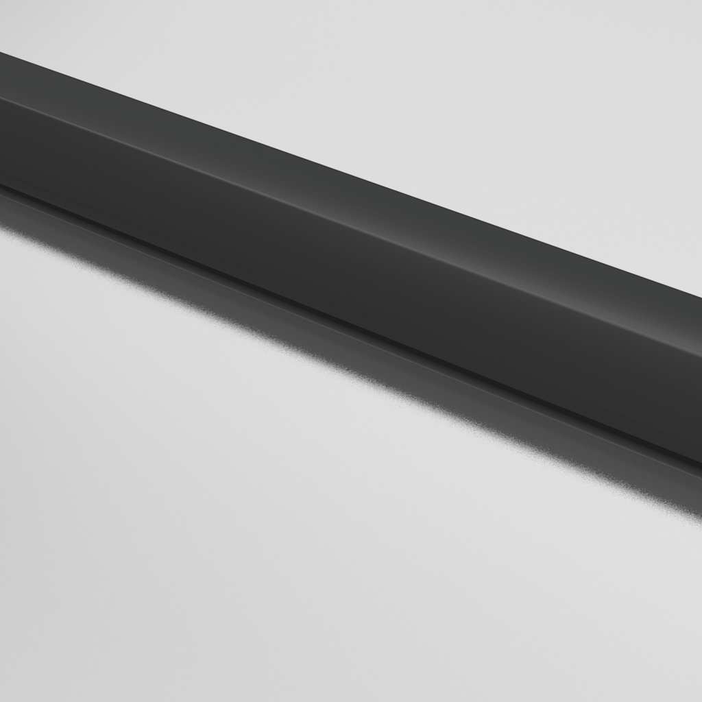 vidaXL Εσωτερική Πόρτα Μαύρη 93 x 201,5 εκ. Ψημένο Γυαλί & Αλουμίνιο