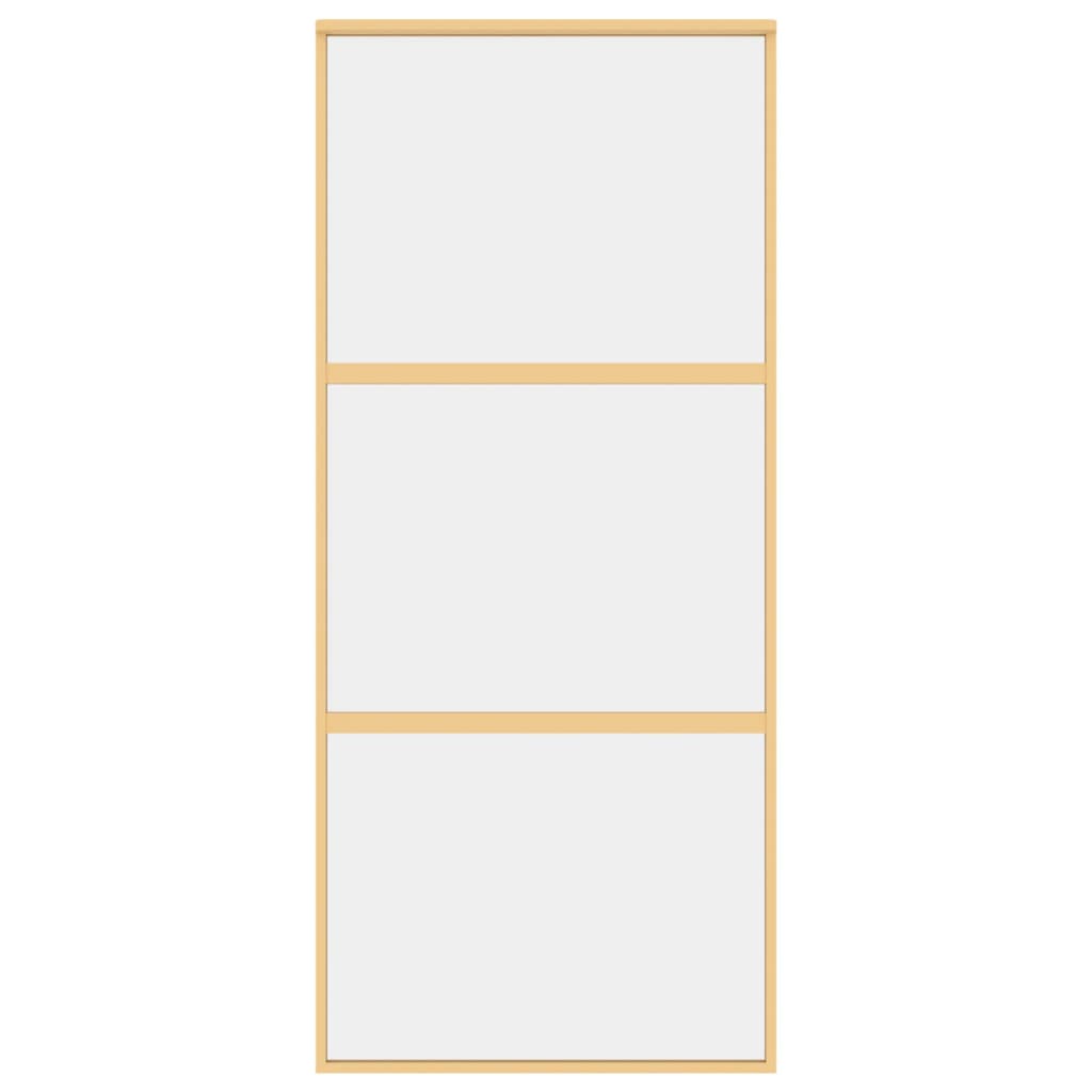 vidaXL Συρόμενη Πόρτα Χρυσή 90 x 205 εκ. από Γυαλί ESG και Αλουμίνιο