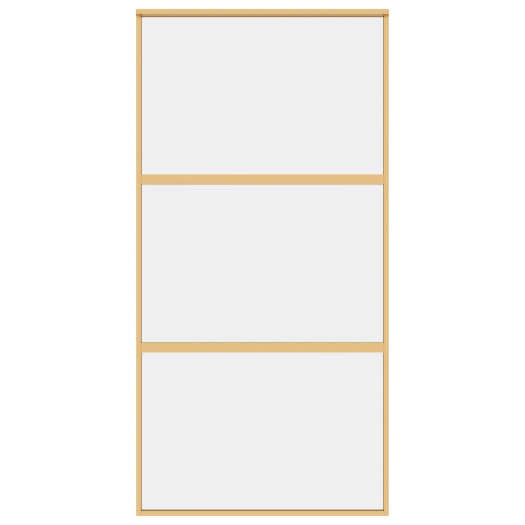 vidaXL Συρόμενη Πόρτα Χρυσή 102,5x205 εκ. από Γυαλί ESG και Αλουμίνιο
