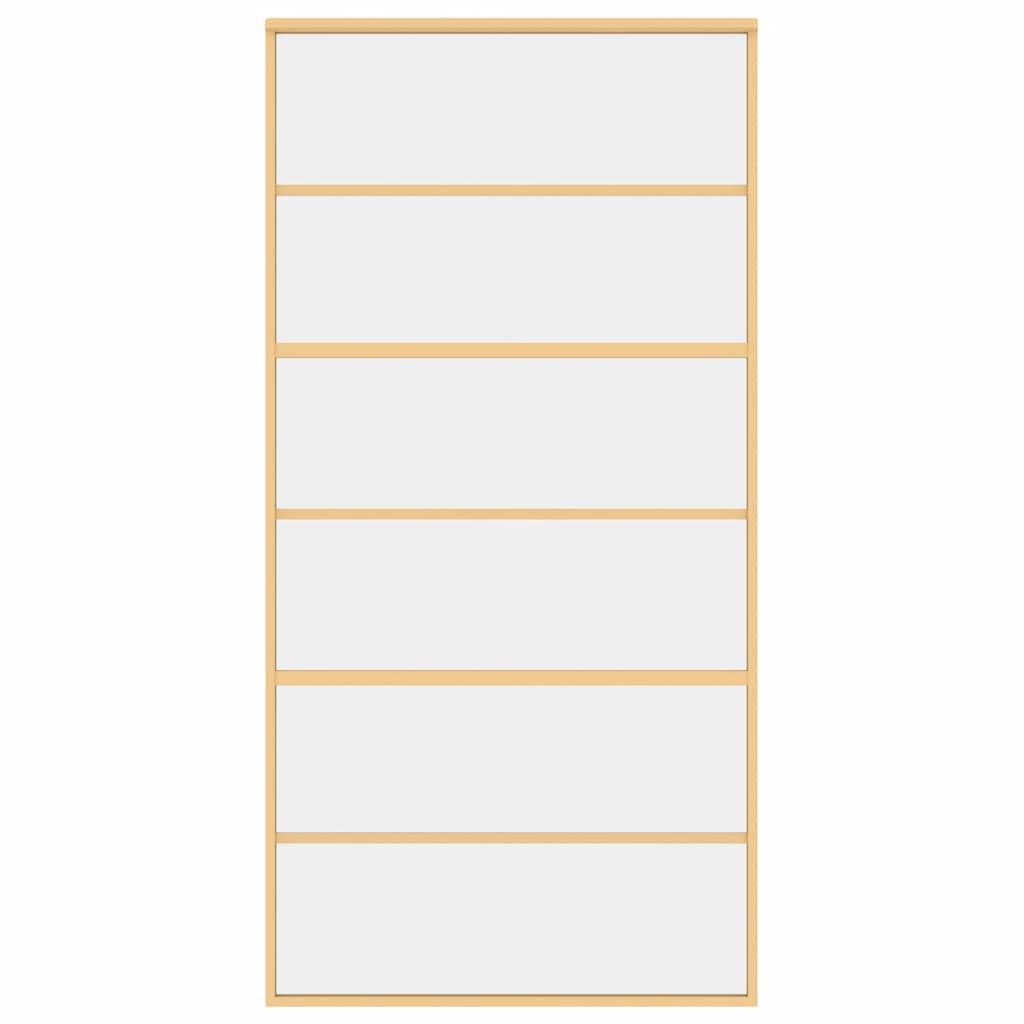 vidaXL Συρόμενη Πόρτα Χρυσή 102,5x205 εκ. από Γυαλί ESG και Αλουμίνιο