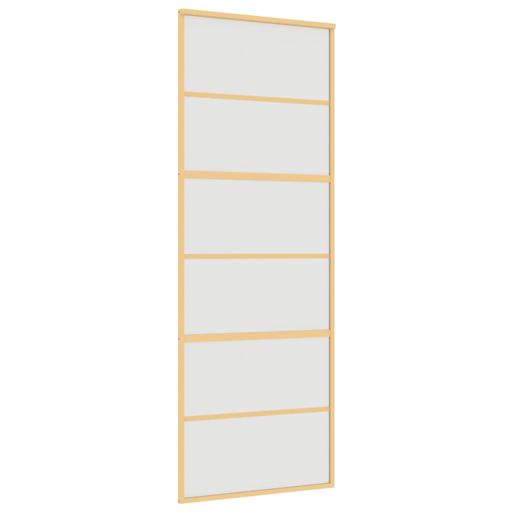 vidaXL Συρόμενη Πόρτα Χρυσή 76x205 εκ. από Αμμοβολή ESG και Αλουμίνιο