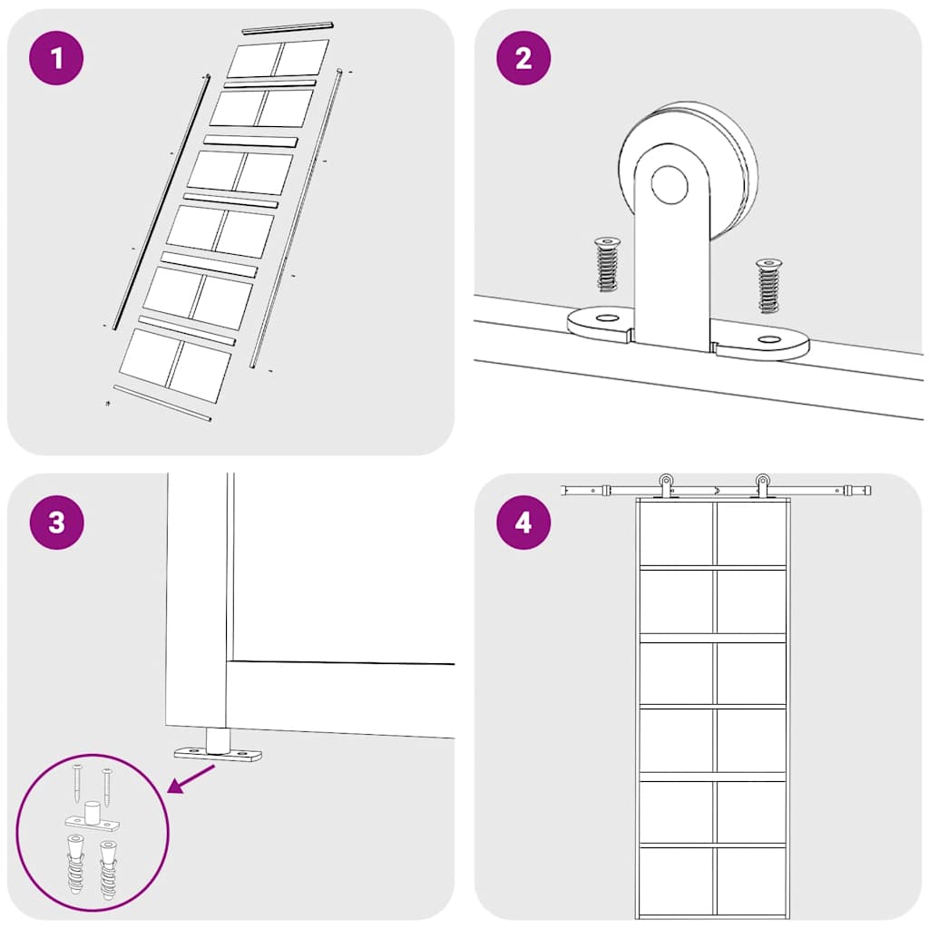vidaXL Συρόμενη Πόρτα Χρυσή 76x205 εκ. από Αμμοβολή ESG και Αλουμίνιο