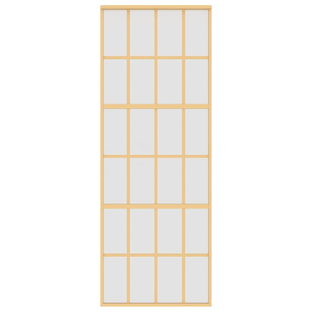 vidaXL Συρόμενη Πόρτα Χρυσή 76x205 εκ. από Αμμοβολή ESG και Αλουμίνιο
