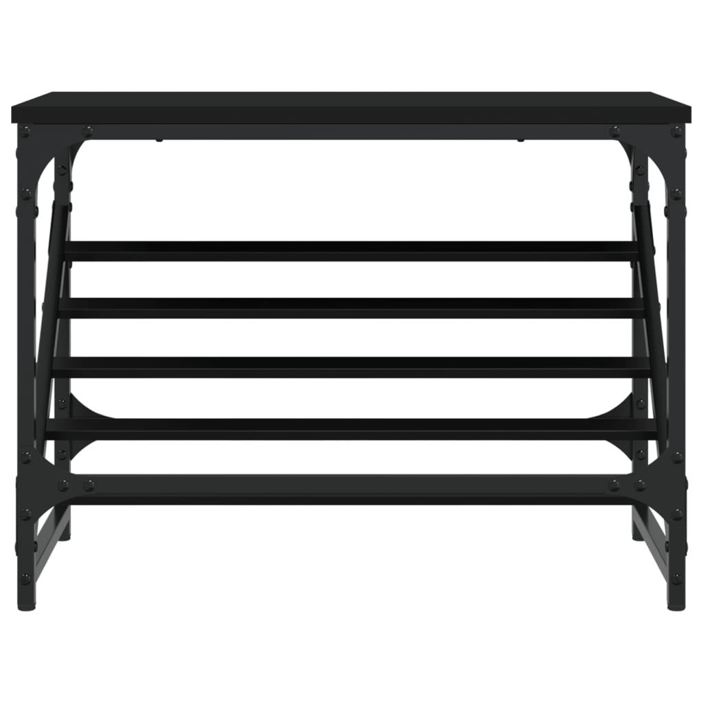 vidaXL Παπουτσοθήκη Μαύρη 60 x 30 x 45 εκ. από Επεξεργασμένο Ξύλο