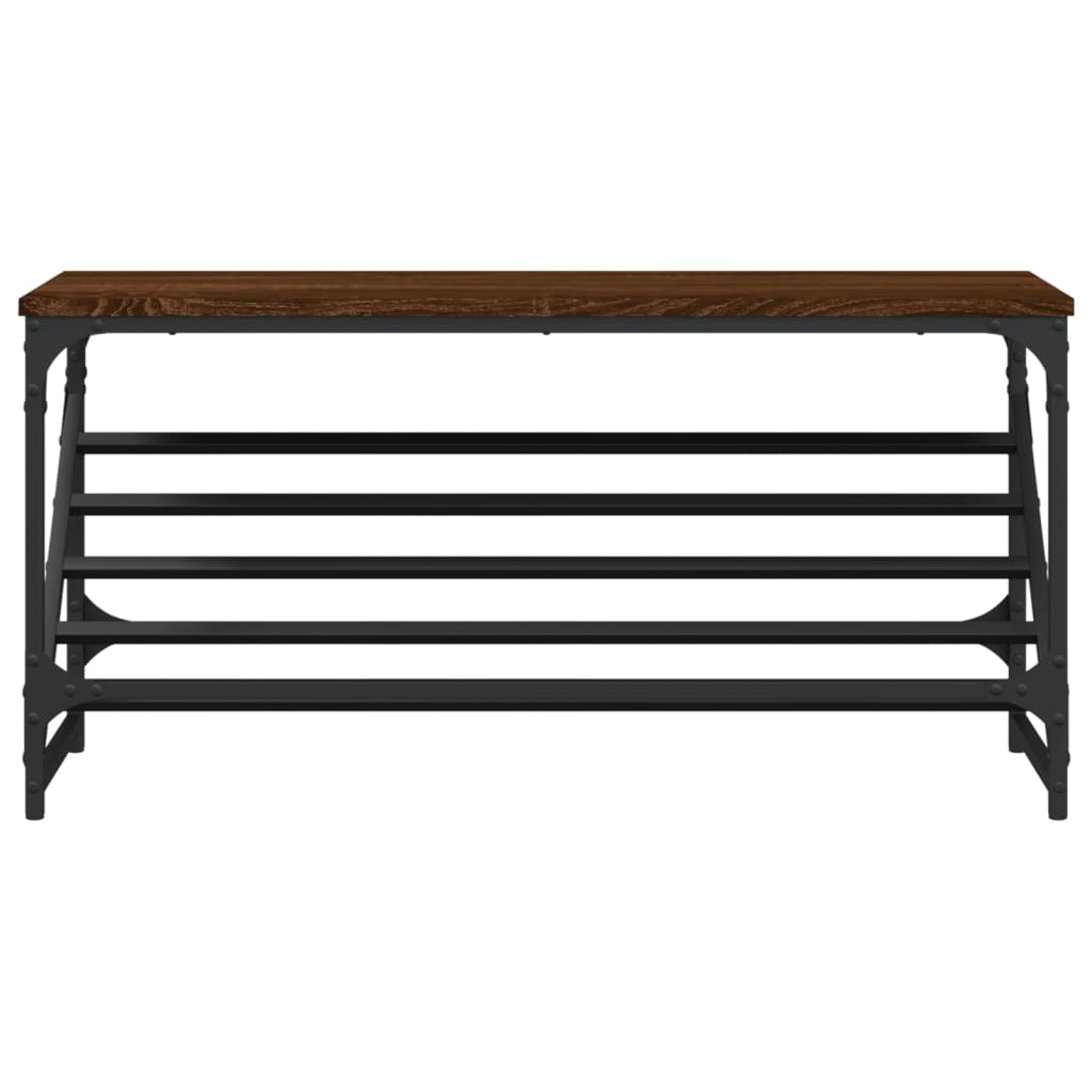 vidaXL Παπουτσοθήκη Καφέ Δρυς 90x30x45 εκ. Επεξεργασμένο Ξύλο