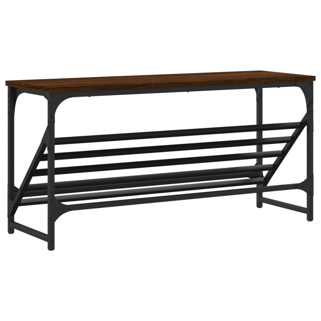 vidaXL Παπουτσοθήκη Καφέ Δρυς 90x30x45 εκ. Επεξεργασμένο Ξύλο