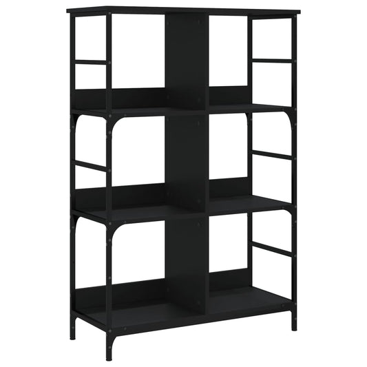vidaXL Βιβλιοθήκη Μαύρη 78,5x33x117,5 εκ. από Επεξεργασμένο Ξύλο