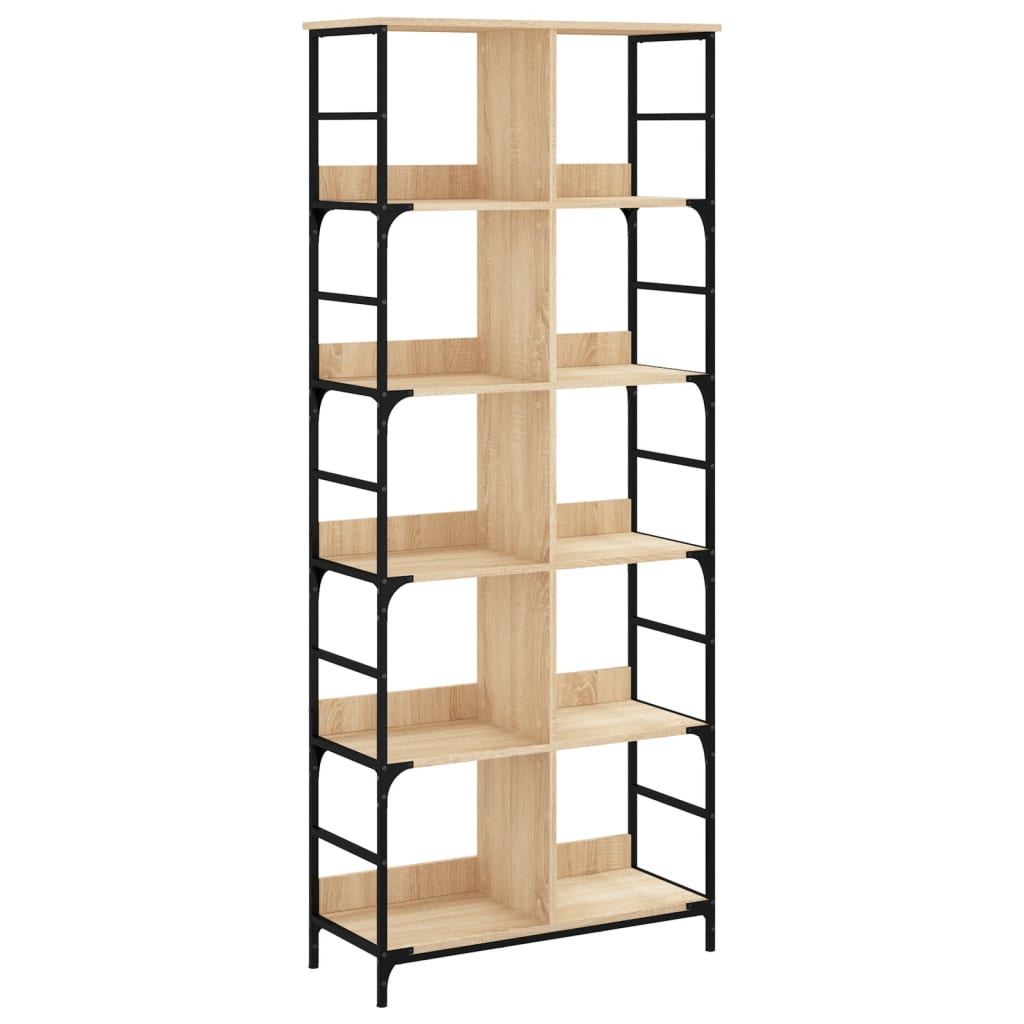 vidaXL Βιβλιοθήκη Sonoma Δρυς 78,5x33x188,5 εκ. Επεξεργασμένο Ξύλο