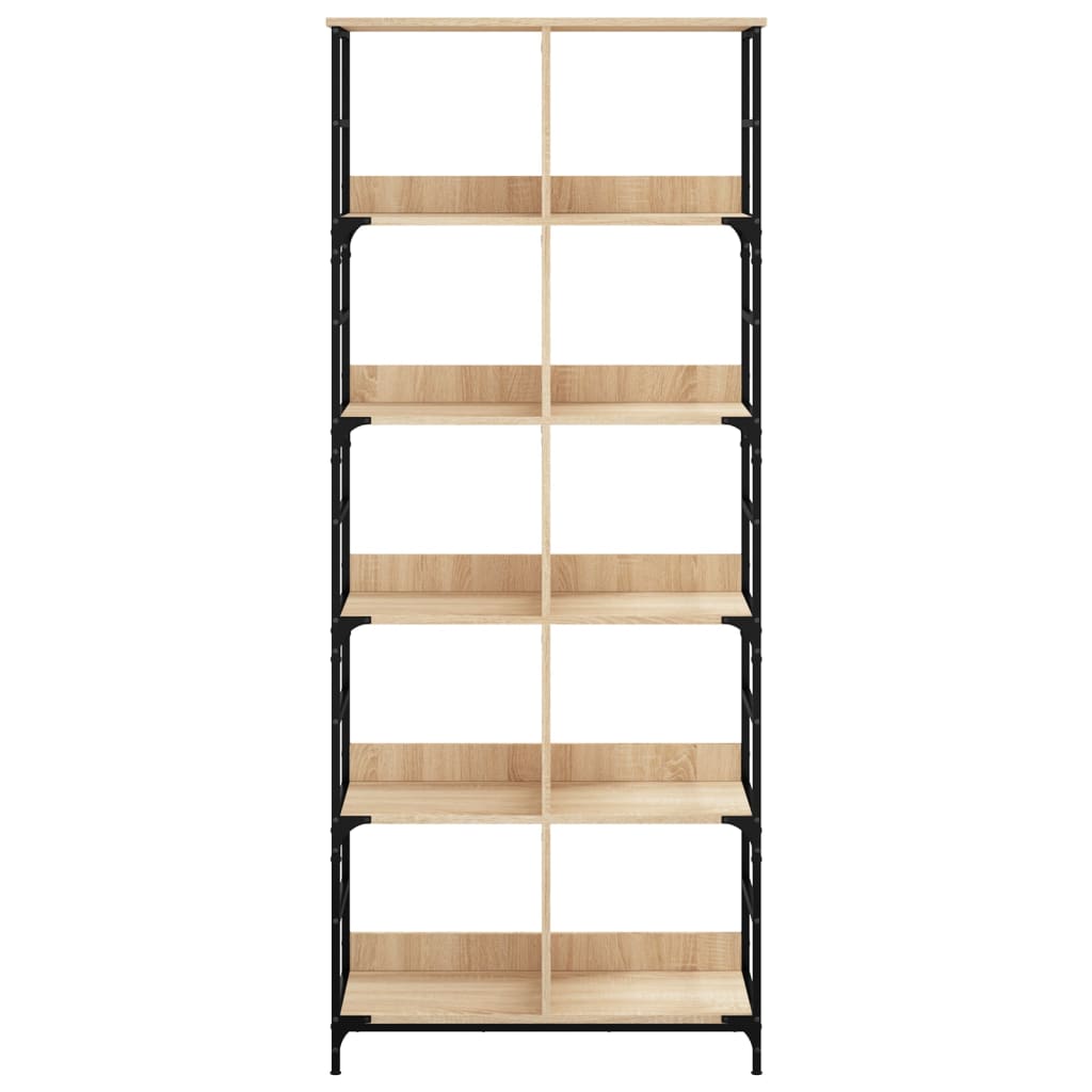 vidaXL Βιβλιοθήκη Sonoma Δρυς 78,5x33x188,5 εκ. Επεξεργασμένο Ξύλο