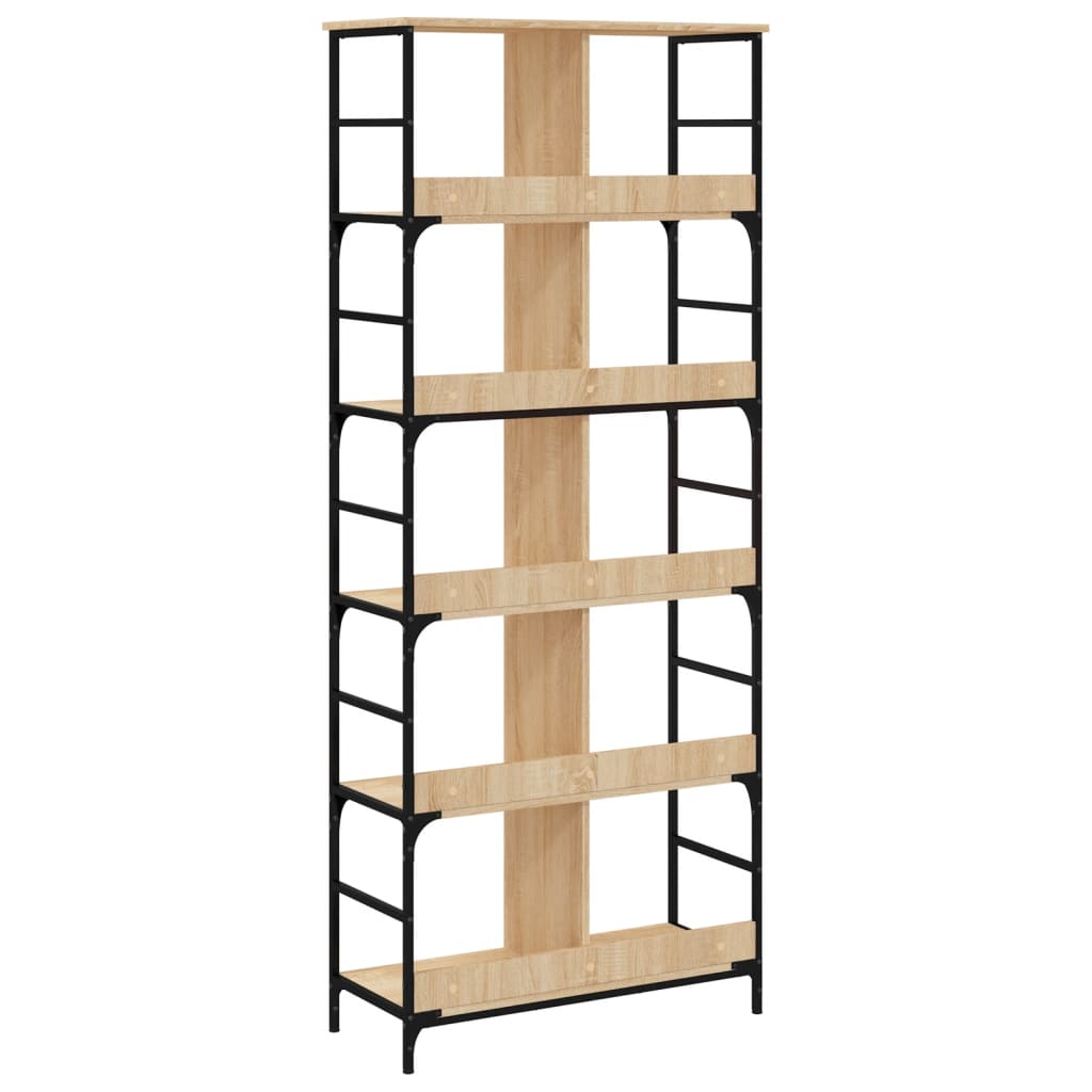 vidaXL Βιβλιοθήκη Sonoma Δρυς 78,5x33x188,5 εκ. Επεξεργασμένο Ξύλο