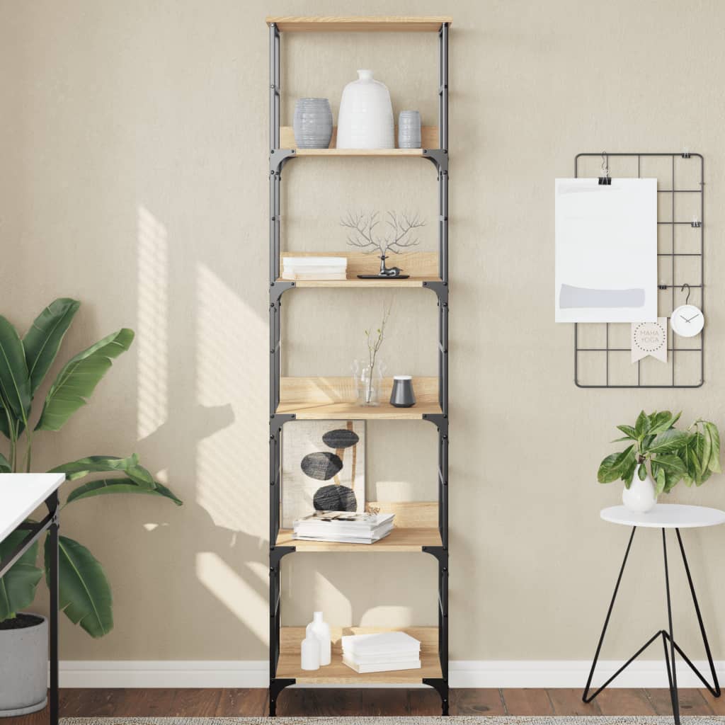 vidaXL Βιβλιοθήκη Sonoma Δρυς 50x33x188,5 εκ. από Τεχνητό Ξύλο