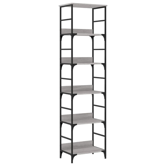 vidaXL Βιβλιοθήκη Γκρι Sonoma 50x33x188,5 εκ. Επεξεργασμένο Ξύλο