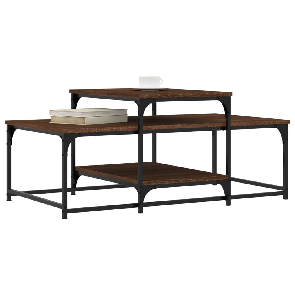 vidaXL Τραπεζάκι Σαλονιού Καφέ Δρυς 102 x 60 x 45 εκ. Επεξεργ. Ξύλο