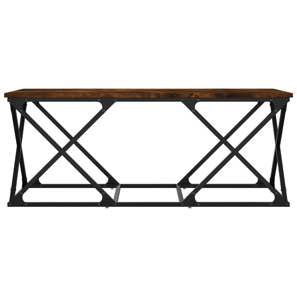 vidaXL Τραπεζάκι Σαλονιού Καπνιστή Δρυς 100x49x40 εκ. Επεξεργ. Ξύλο