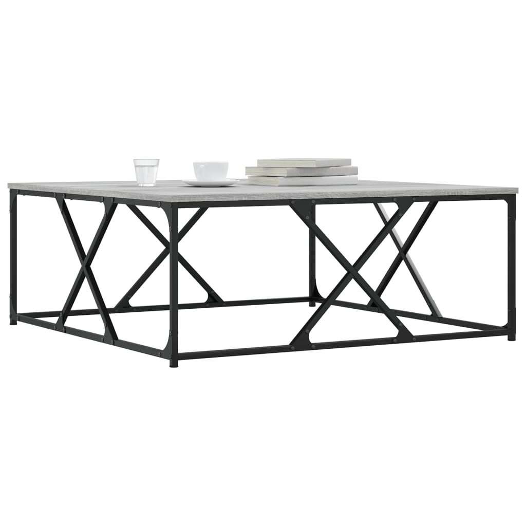 vidaXL Τραπεζάκι Σαλονιού Γκρι Sonoma 100x100x40 εκ Επεξεργασμένο Ξύλο