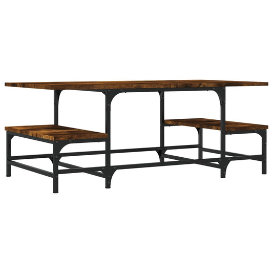 vidaXL Τραπεζάκι Σαλονιού Καπνιστή Δρυς Επεξεργασμ. Ξύλο