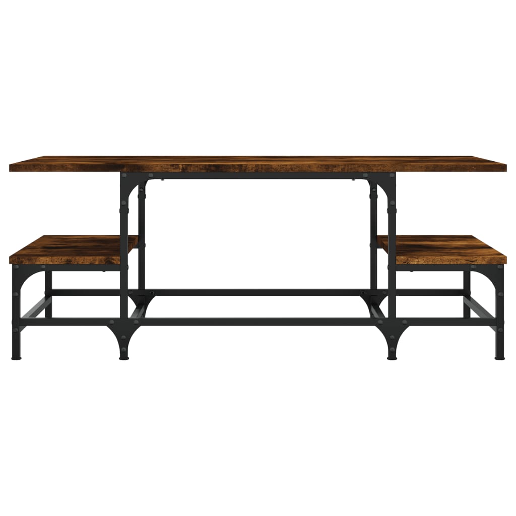 vidaXL Τραπεζάκι Σαλονιού Καπνιστή Δρυς Επεξεργασμ. Ξύλο