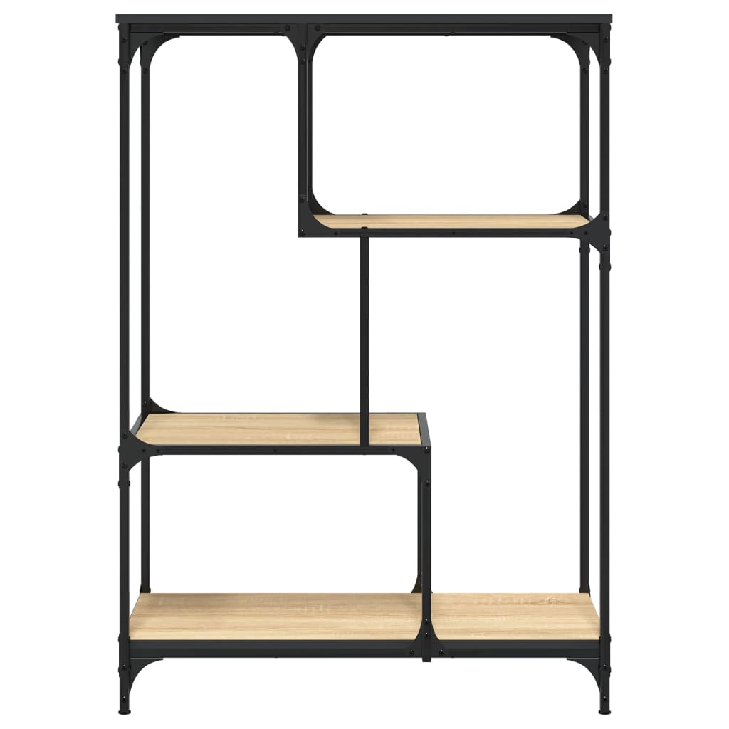 vidaXL Βιβλιοθήκη Sonoma Δρυς 81 x 36 x 115 εκ. Επεξεργ. Ξύλο / Ατσάλι