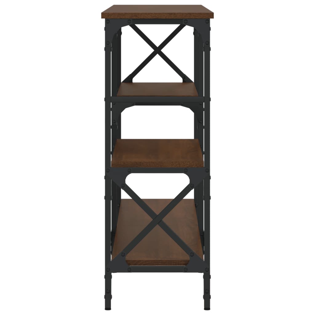 vidaXL Τραπέζι Κονσόλα Καφέ Δρυς 150 x 29 x 76,5 εκ. από Επεξεργ. Ξύλο