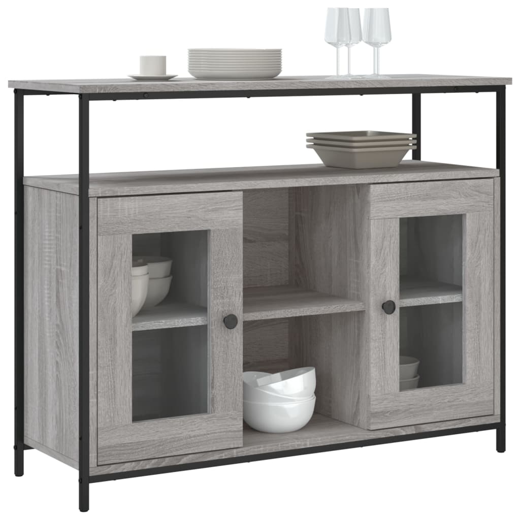 vidaXL Μπουφές Γκρι Sonoma 100x35x80 εκ. από Επεξεργασμένο Ξύλο