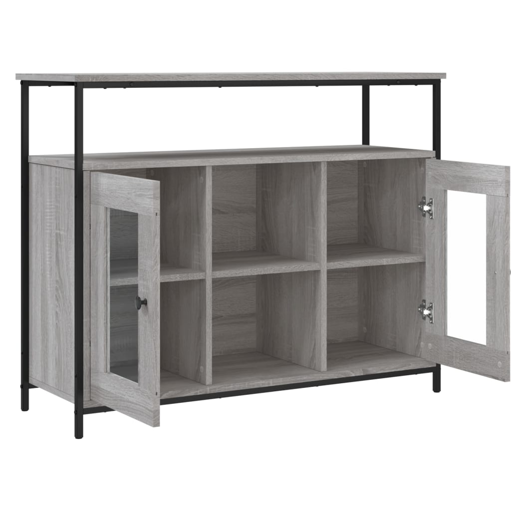 vidaXL Μπουφές Γκρι Sonoma 100x35x80 εκ. από Επεξεργασμένο Ξύλο