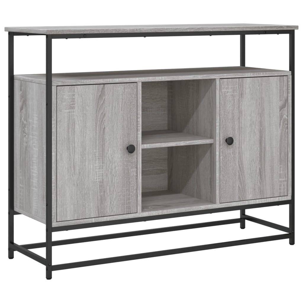 vidaXL Μπουφές Γκρι Sonoma 100x35x80 εκ. από Επεξεργασμένο Ξύλο