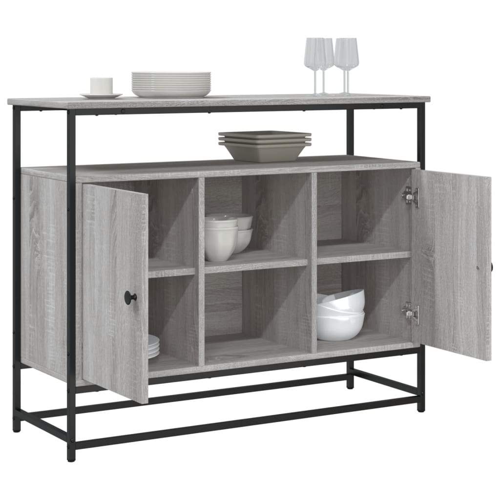 vidaXL Μπουφές Γκρι Sonoma 100x35x80 εκ. από Επεξεργασμένο Ξύλο