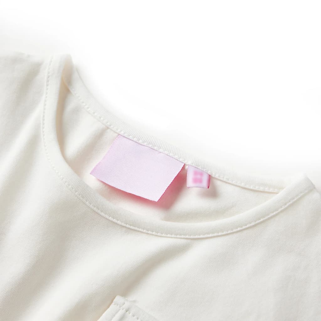 Φόρεμα Παιδικό Κοντομάνικο Εκρού 128