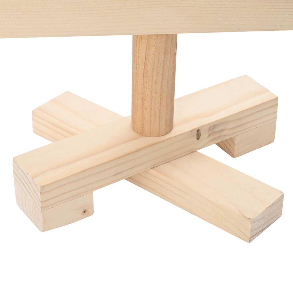 vidaXL Χριστουγεννιάτικο Δέντρο Ξύλινο Διακόσμηση 60 εκ. Μασίφ Πεύκο