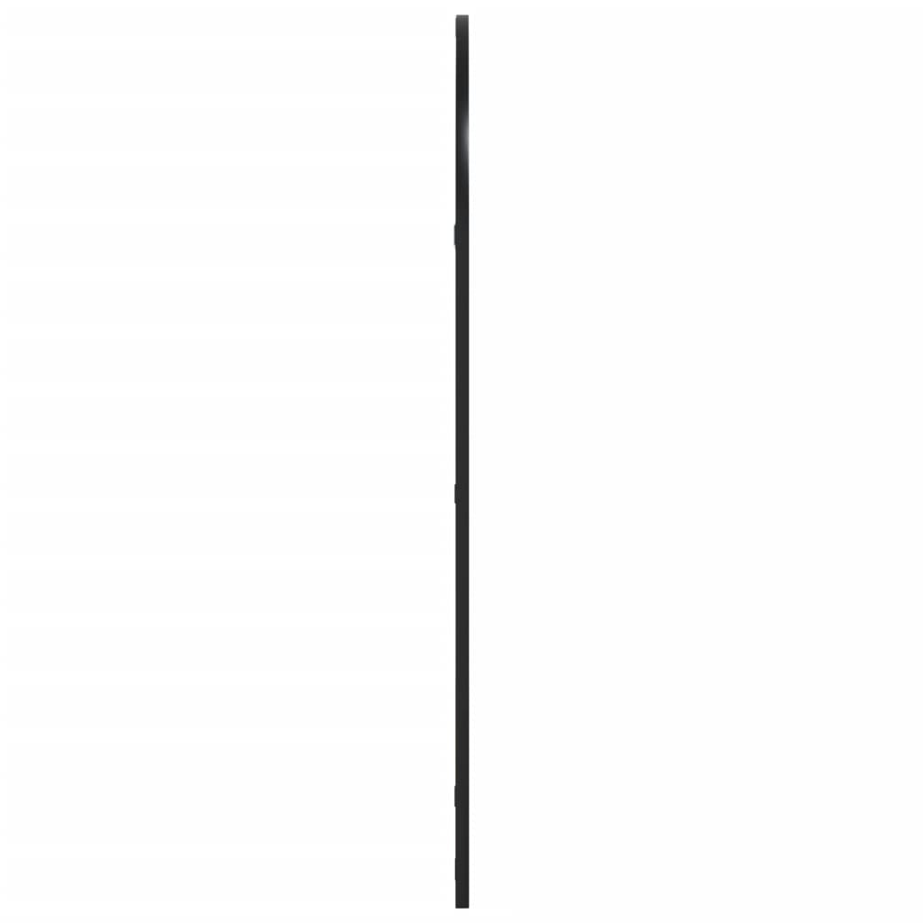 vidaXL Καθρέφτης Τοίχου Αψίδα Μαύρος 60 x 100 εκ. από Σίδερο