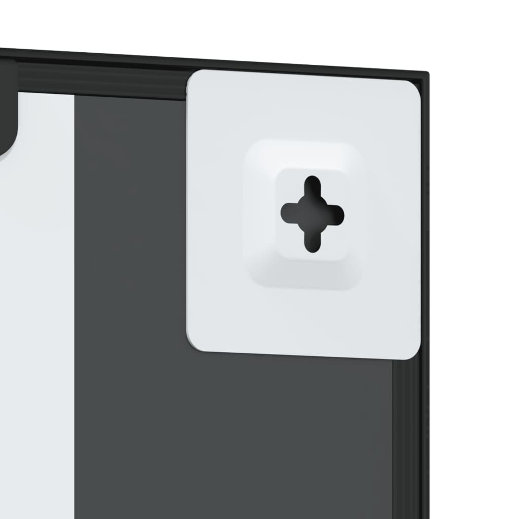 vidaXL Καθρέφτης Ορθογώνιος Μαύρος 60 x 100 εκ. από Σίδερο