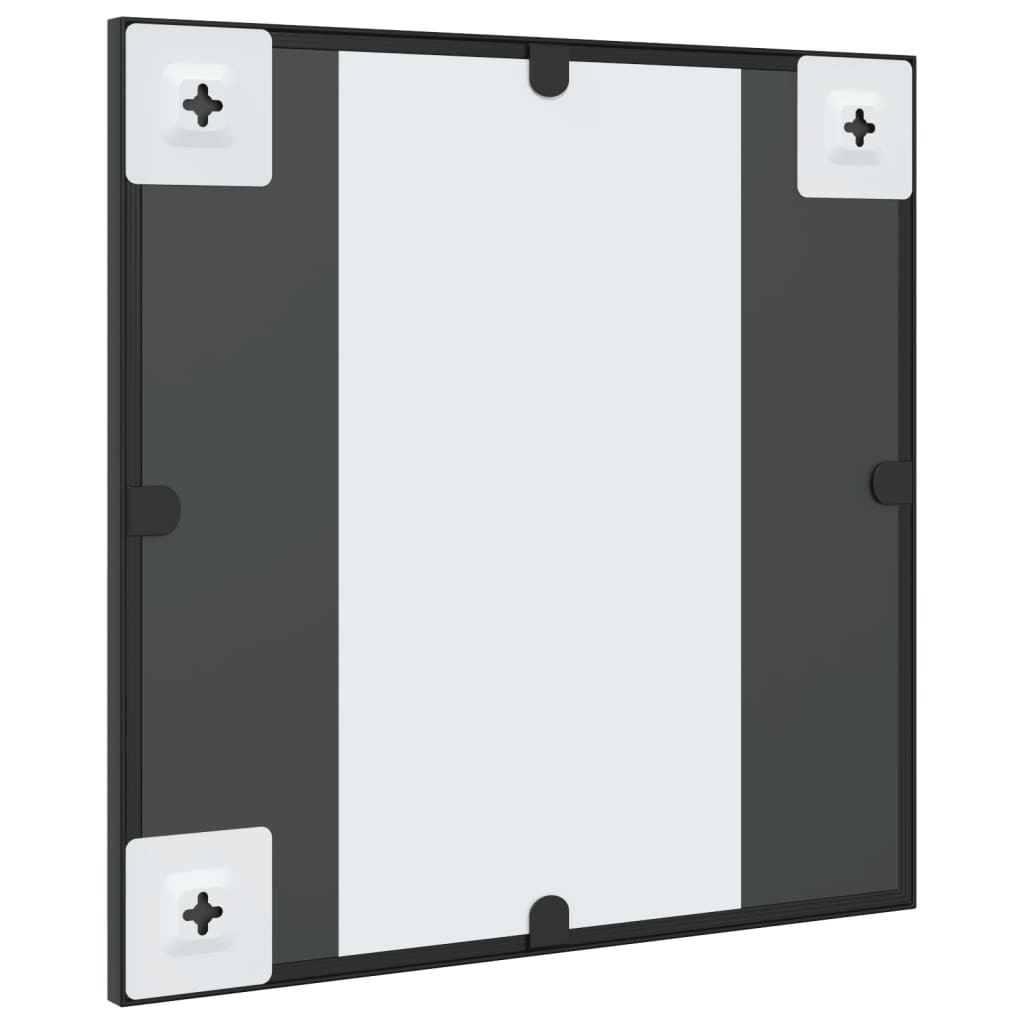 vidaXL Καθρέφτης Τοίχου Τετράγωνος Μαύρος 40 x 40 εκ. από Σίδερο