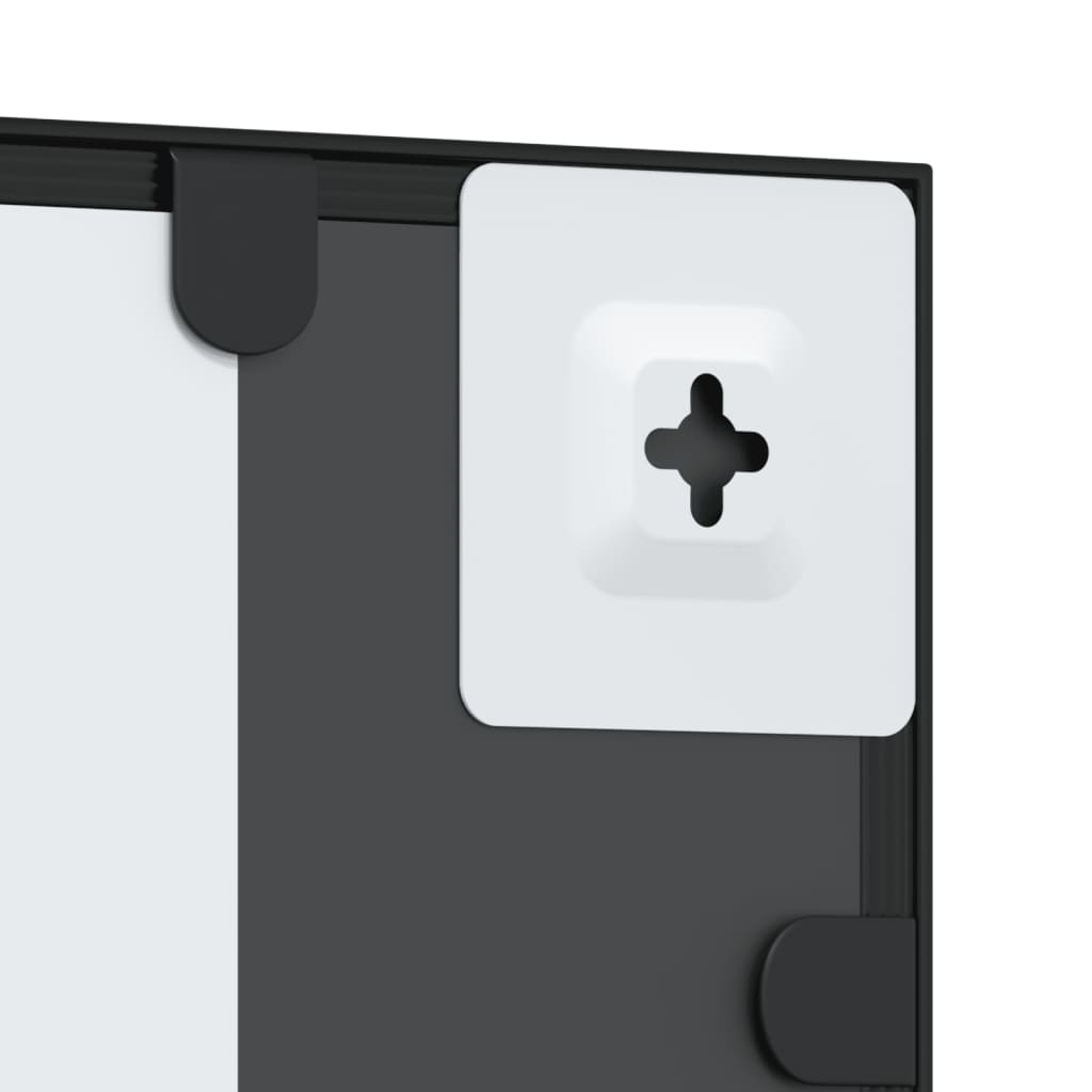 vidaXL Καθρέφτης Τοίχου Τετράγωνος Μαύρος 50 x 50 εκ. από Σίδερο