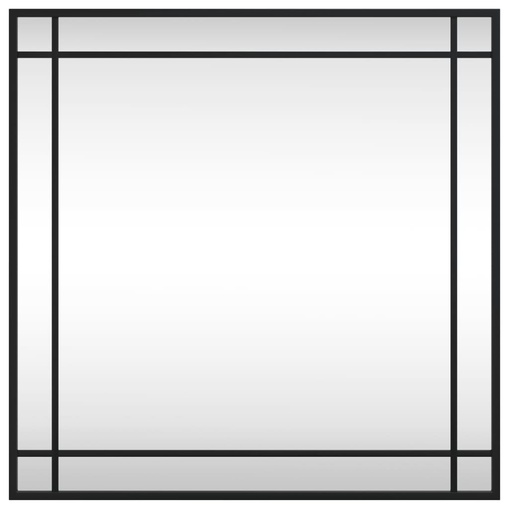 vidaXL Καθρέφτης Τοίχου Τετράγωνος Μαύρος 60 x 60 εκ. από Σίδερο