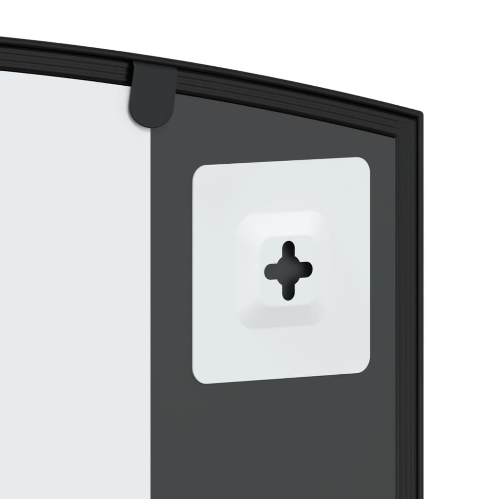 vidaXL Καθρέφτης Τοίχου Αψίδα Μαύρος 60x30 εκ. από Σίδερο