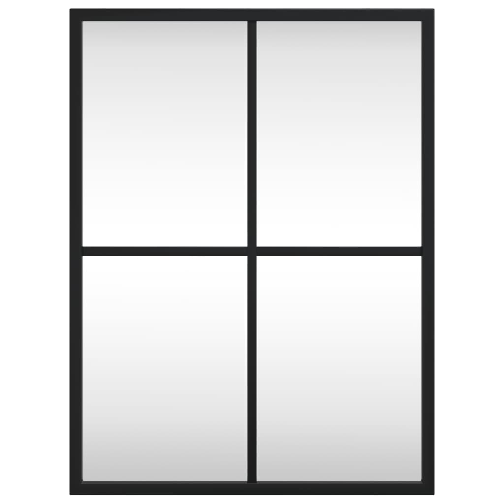 vidaXL Καθρέφτης Ορθογώνιος Μαύρος 30 x 40 εκ. από Σίδερο