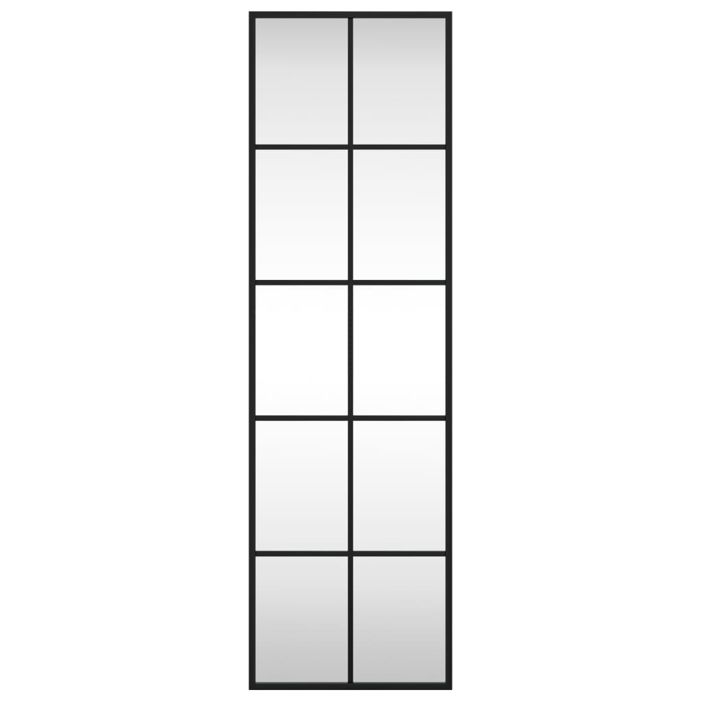 vidaXL Καθρέφτης Ορθογώνιος Μαύρος 30 x 100 εκ. από Σίδερο