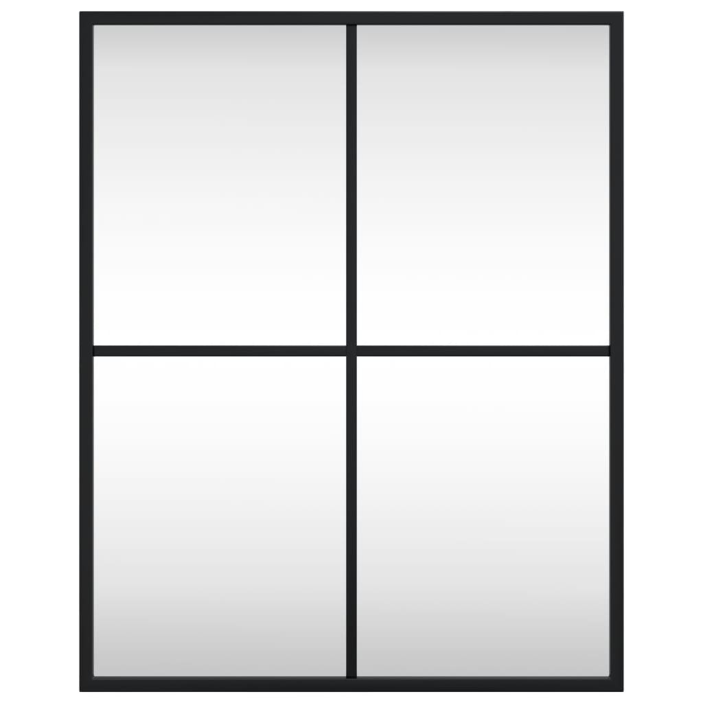 vidaXL Καθρέφτης Ορθογώνιος Μαύρος 40 x 50 εκ. από Σίδερο