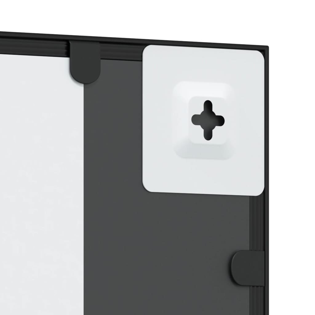 vidaXL Καθρέφτης Ορθογώνιος Μαύρος 50 x 60 εκ. από Σίδερο