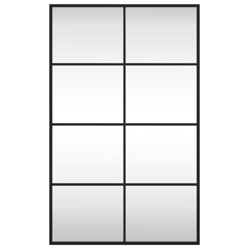 vidaXL Καθρέφτης Ορθογώνιος Μαύρος 50 x 80 εκ. από Σίδερο