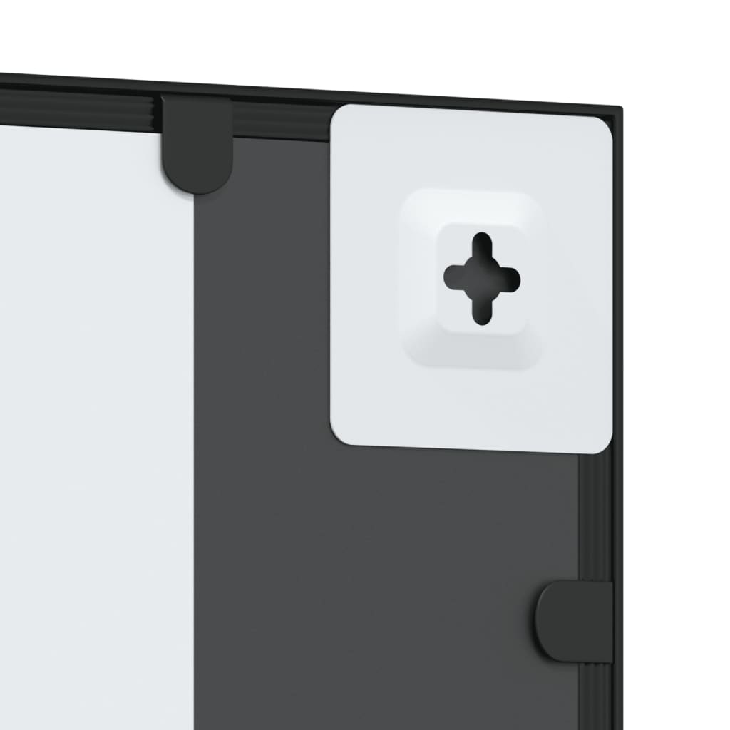 vidaXL Καθρέφτης Ορθογώνιος Μαύρος 50 x 80 εκ. από Σίδερο