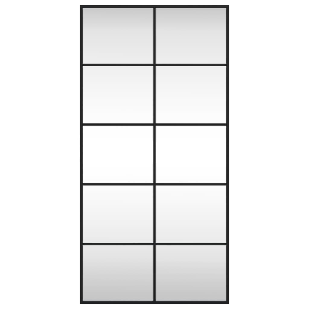 vidaXL Καθρέφτης Ορθογώνιος Μαύρος 50 x 100 εκ. από Σίδερο